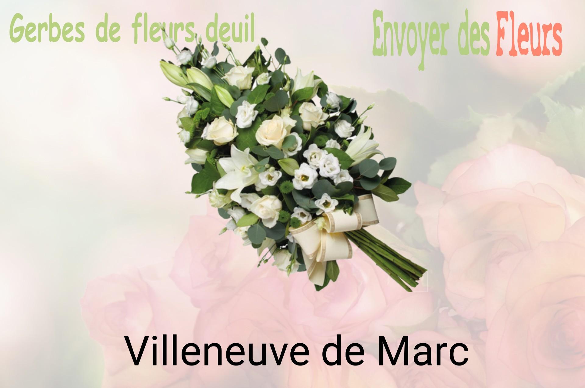 Gerbe de fleurs de deuil livrée à Villeneuve-de-Marc
